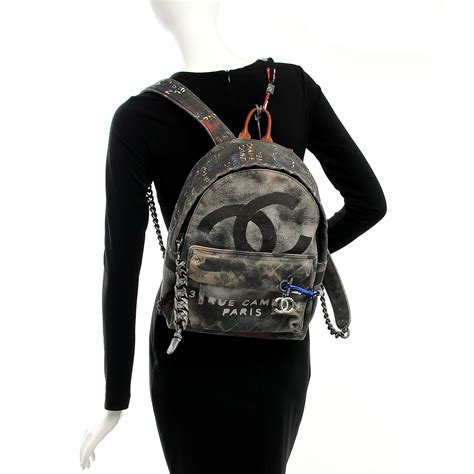 chanel graffiti backpack dupe|chanel graffiti printed backpack.